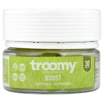 Boost, Functional Mushrooms Gummies, Lemon Lime, 30 Gummies
