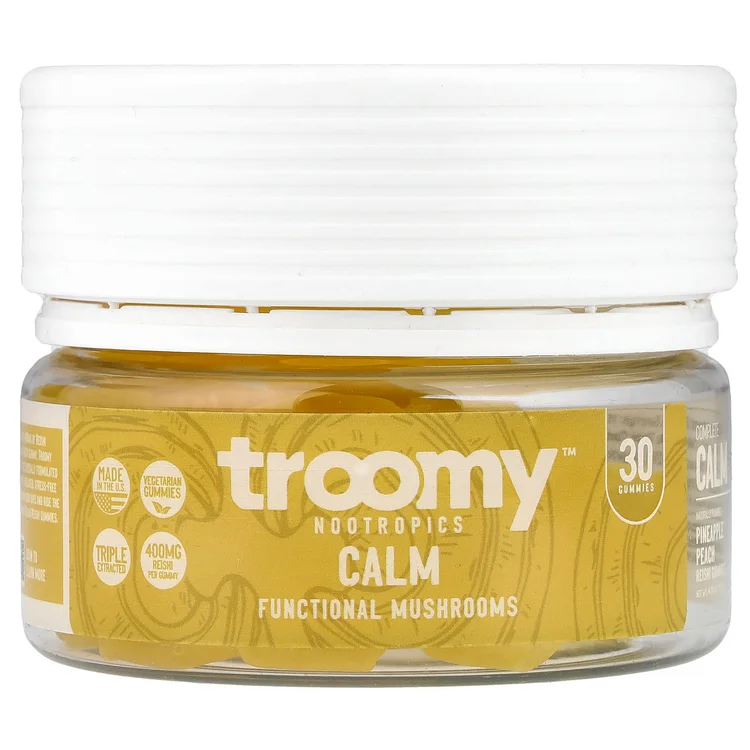 Calm, Functional Mushrooms Gummies, Pineapple Peach, 30 Gummies image 1
