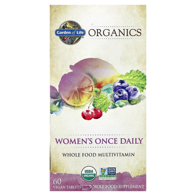 Organics, Women's Once Daily, 60 Vegan Tablets image 1