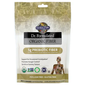 Dr. Formulated, Organic Fiber, Unflavored, 6.8 oz (192 g)