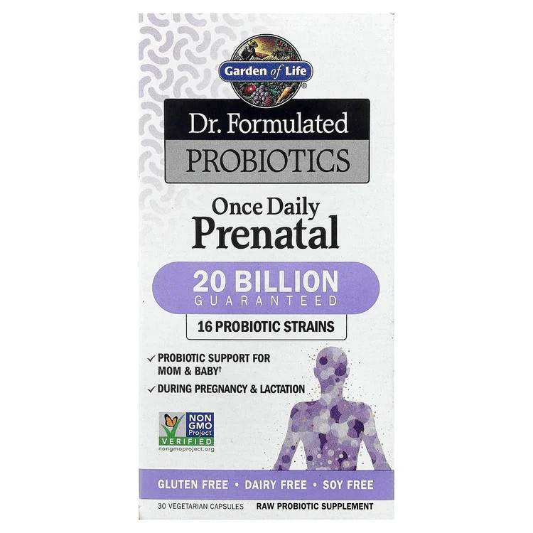 Dr. Formulated Probiotics, Once Daily Prenatal, 30 Vegetarian Capsules image 1