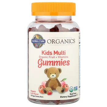 Organics, Kids Multi Gummies, Organic Fruit + Vitamins, Fruit, 120 Vegan Gummy Bears