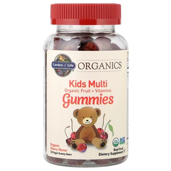Kids Multi Gummies, Organic Cherry, 120 Vegan Gummy Bears