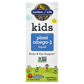 Kids Plant Omega-3 Liquid, Strawberry, 2 fl oz (57.5 ml)