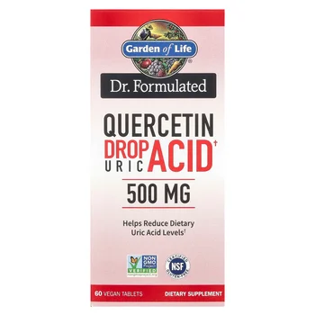 Dr. Formulated, Quercetin Drop Uric Acid, 500 mg, 60 Vegan Tablets