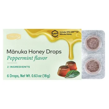 Manuka Honey Drops, Peppermint, 6 Drops, 0.63 oz (18 g)