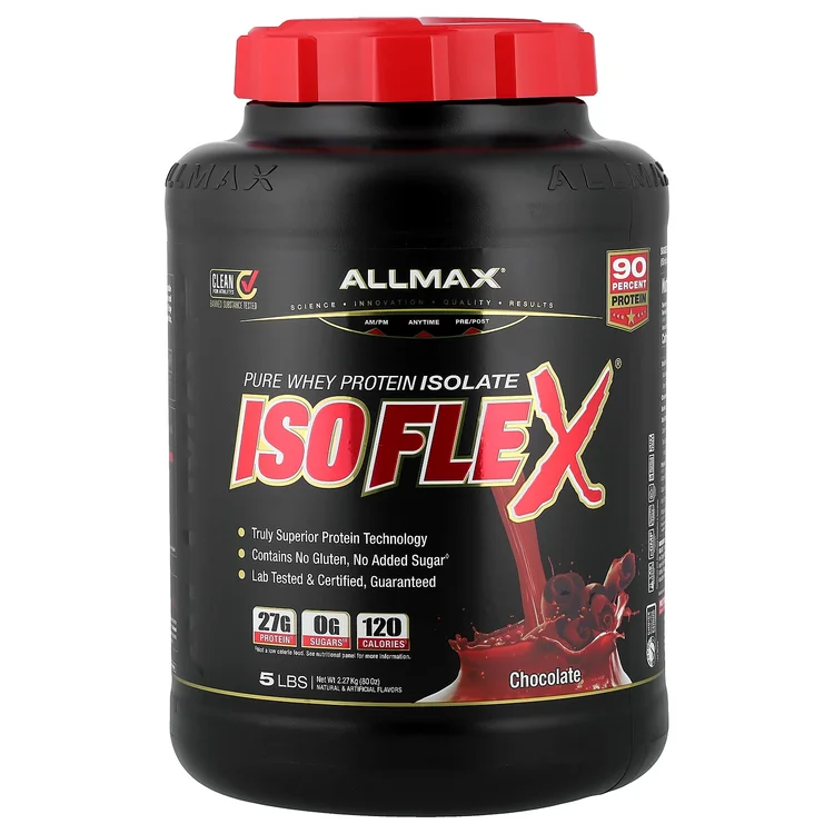 ISOFLEX®, Pure Whey Protein Isolate, Chocolate, 5 lbs (2.27 kg) image 1