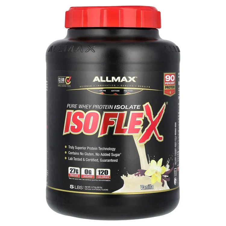 ISOFLEX®, Pure Whey Protein Isolate, Vanilla, 5 lbs (2.27 kg) image 1