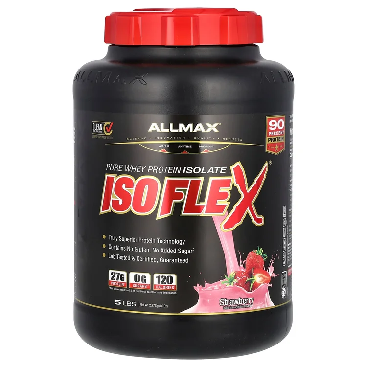 ISOFLEX®, Pure Whey Protein Isolate, Strawberry, 5 lbs (2.27 kg) image 1