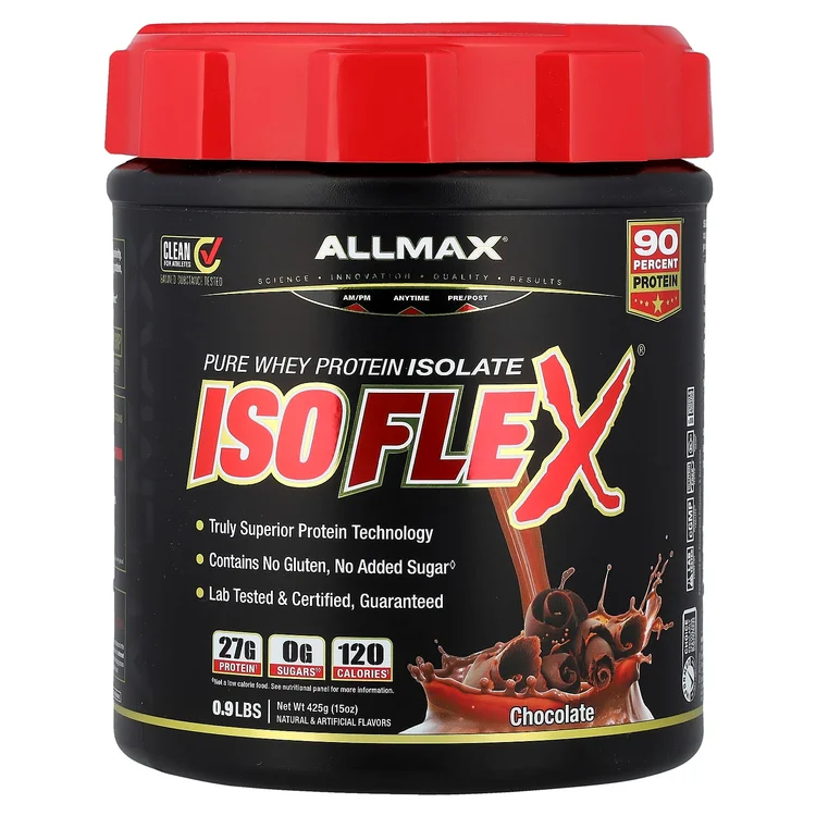 ISOFLEX®, Pure Whey Protein Isolate, Chocolate, 0.9 lbs (425 g) image 1