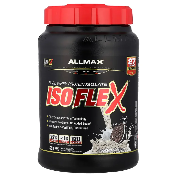 ISOFLEX®, Pure Whey Protein Isolate, Cookies & Cream, 2 lbs (907 g) image 1