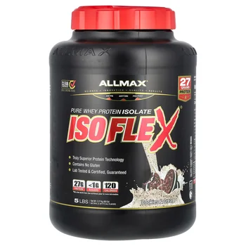 ISOFLEX®, Pure Whey Protein Isolate, Cookies & Cream, 5 lbs (2.27 kg)