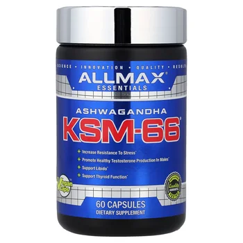 Essentials, Ashwagandha KSM-66®, 60 Capsules (300 mg per Capsule)