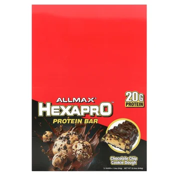Hexapro™, Protein Bar, Chocolate Chip Cookie Dough, 12 Bars, 1.9 oz (54 g) Each