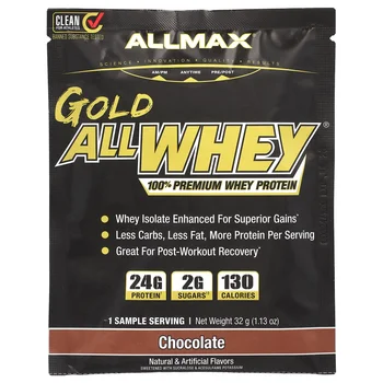 GOLD ALLWHEY®, 100% Premium Whey Protein, Chocolate, 1.13 oz (32 g)