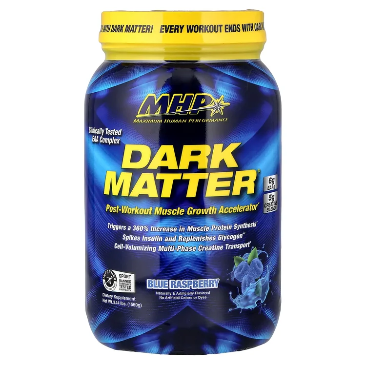 DARK MATTER®, Post-Workout Muscle Growth Accelerator, Blue Raspberry, 3.44 lbs (1,560 g) image 1
