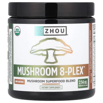 Mushroom 8-Plex™ Powder, Unflavored, 2.14 oz (60 g)