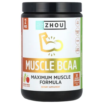 Muscle BCAA, Maximum Muscle Formula, Tropical Punch, 11.6 oz (330 g)