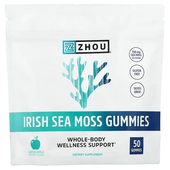 Irish Sea Moss Gummies, Green Apple, 50 Gummies (350 mg per Gummy)