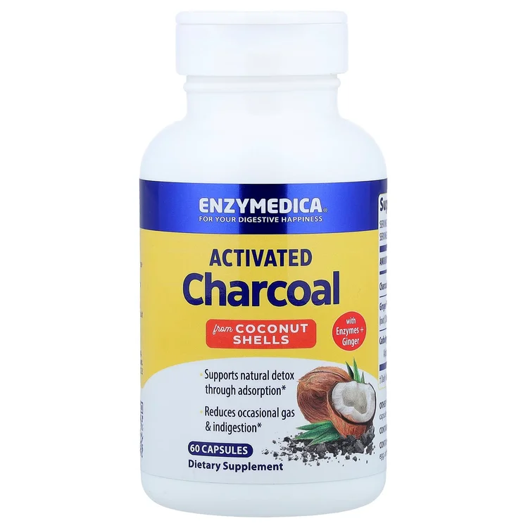 Activated Charcoal, 60 Capsules image 1