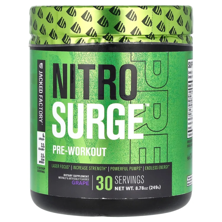 Nitro Surge, Pre-Workout, Grape, 8.78 oz (249 g) image 1