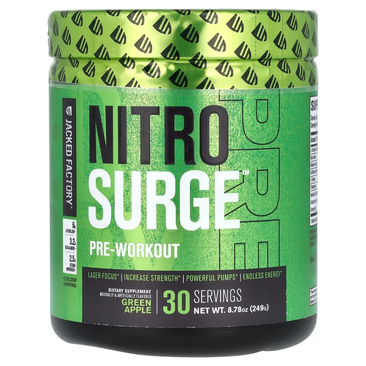 Nitro Surge, Pre-Workout, Green Apple, 8.78 oz (249 g) image 1