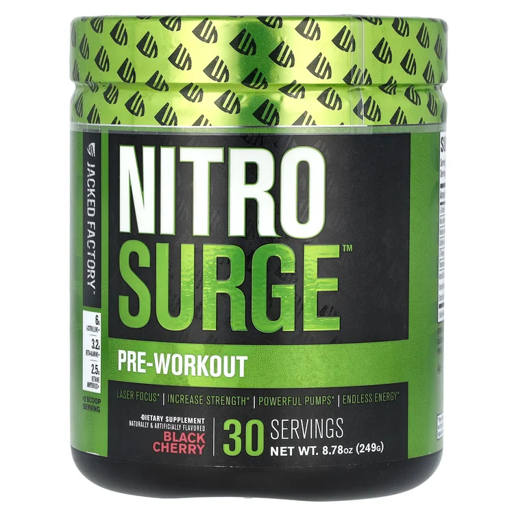Nitro Surge, Pre-Workout, Black Cherry, 8.78 oz (249 g) image 1