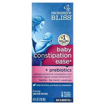 Baby Constipation Ease + Prebiotics, Age 6 Months+, 4 fl oz (120 ml)