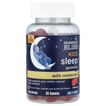 Kids, Sleep Gummies with Melatonin, Age 3 Years+, Strawberry, 60 Gummies