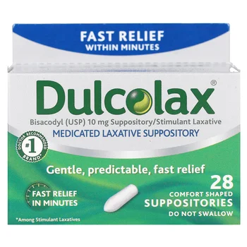 Medicated Laxative Suppository, 28 Comfort Shaped Suppositories
