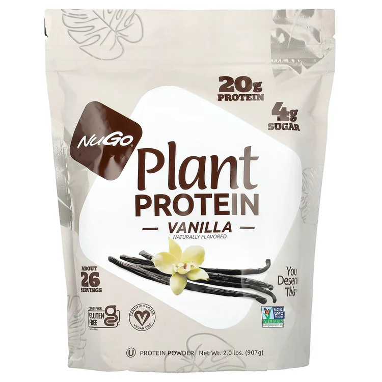Plant Protein, Vanilla, 2 lbs (907 g) image 1