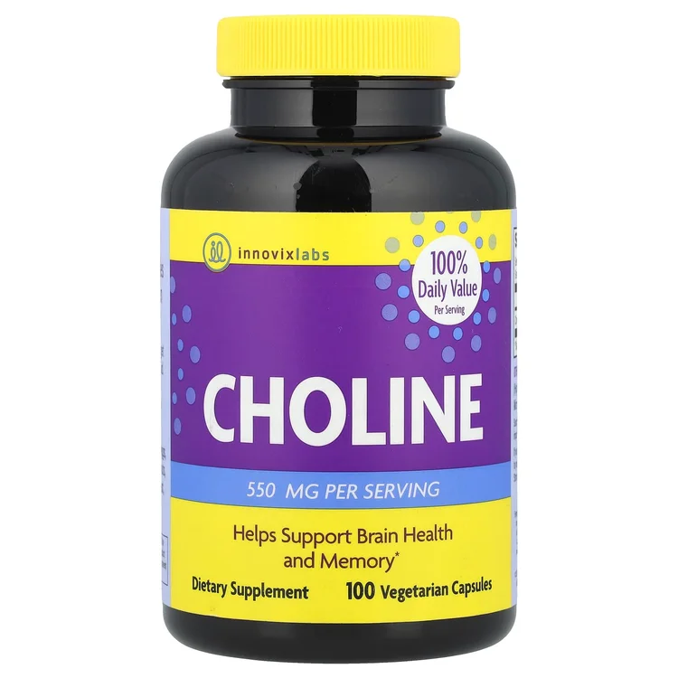 Choline, 100 Vegetarian Capsules (275 mg per Capsule) image 1