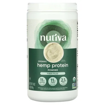 Organic Hemp Protein Powder, Fiber Plus, 1 lb (454 g)