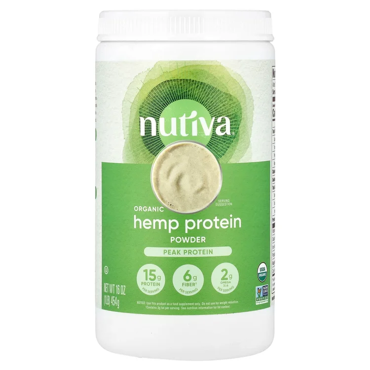 Organic Hemp Protein Powder, 1 lb (454 g) image 1