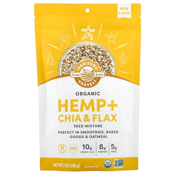 Organic Hemp + Chia & Flax Seed Mixture, 7 oz (198 g)