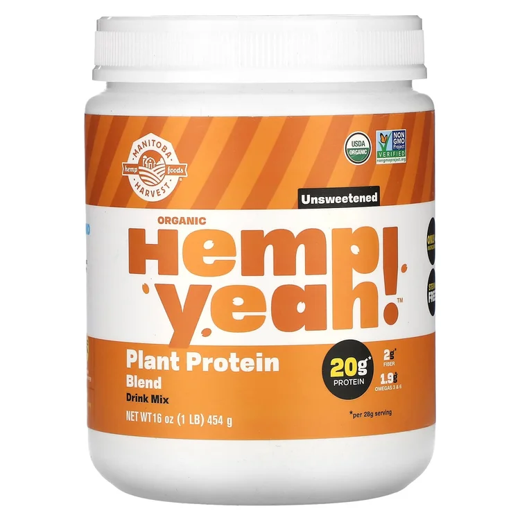 Organic Hemp Yeah!, Plant Protein Blend, Unsweetened, 1 lb (454 g) image 1