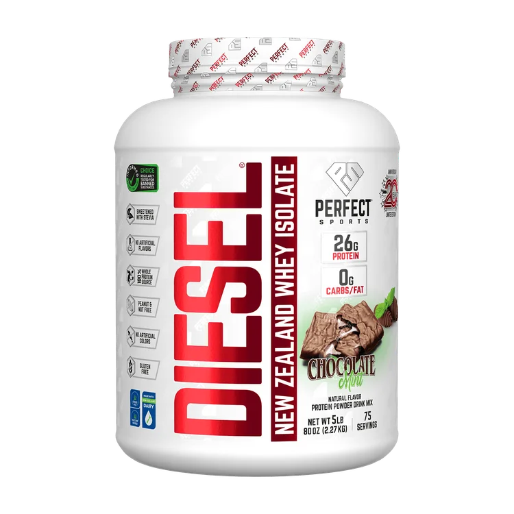 Diesel, New Zealand Whey Isolate, Chocolate Mint, 5 lbs (2.27 kg) image 1