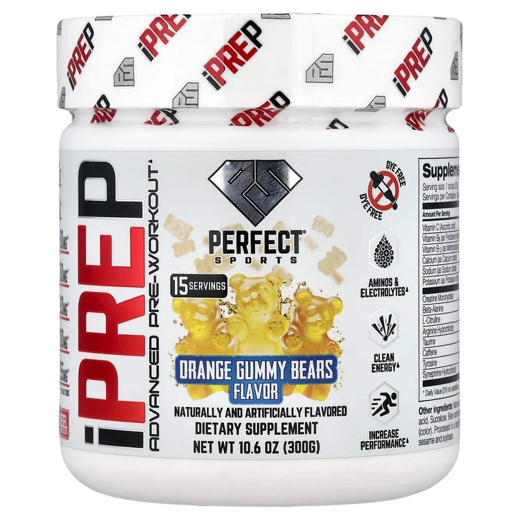 iPrep, Advanced Pre-Workout, Orange Gummy Bears, 10.6 oz (300 g) image 1