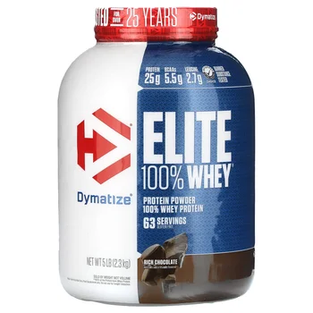 Elite 100% Whey Protein Powder, Rich Chocolate, 5 lbs (2.3 kg)