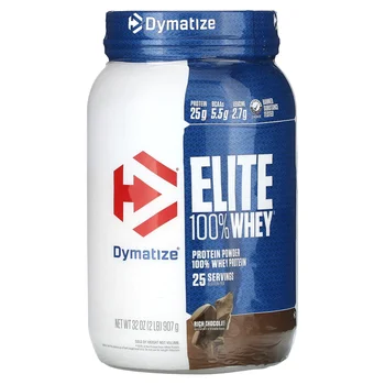 Elite 100% Whey Protein Powder, Rich Chocolate, 2 lbs (907 g)