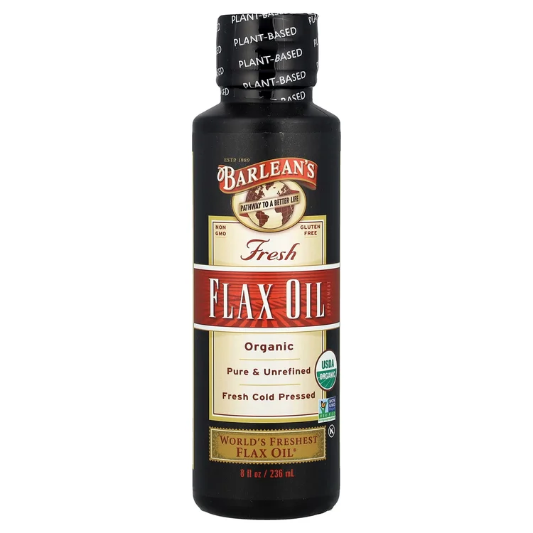 Organic Flax Oil, 8 fl oz (236 ml) image 1