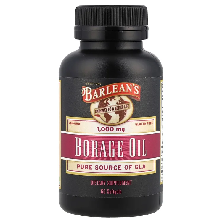 Borage Oil, 1,000 mg, 60 Softgels image 1