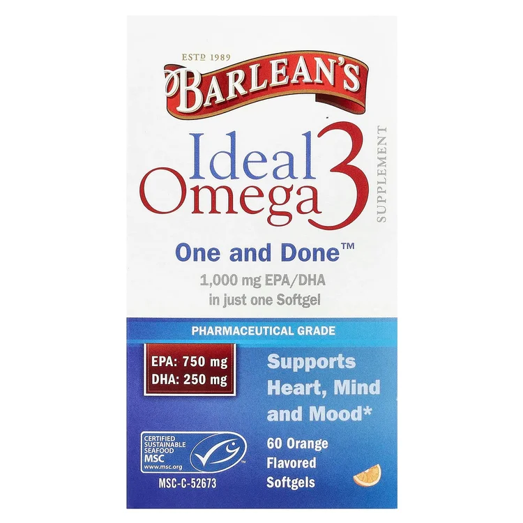 Ideal Omega 3, Orange, 60 Softgels image 1
