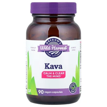 Kava, 90 Vegan Capsules (400 mg per Capsule)