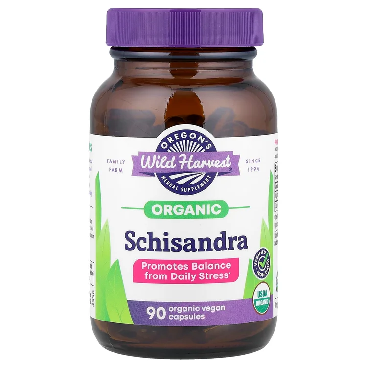 Organic Schisandra, 90 Organic Vegan Capsules (475 mg per Capsule) image 1