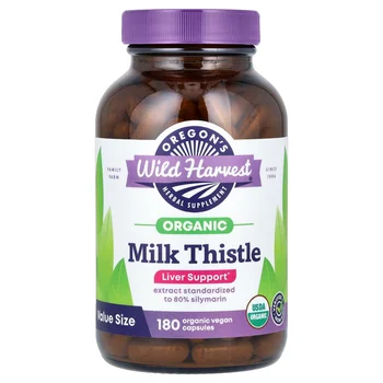Organic Milk Thistle, 180 Organic Vegan Capsules