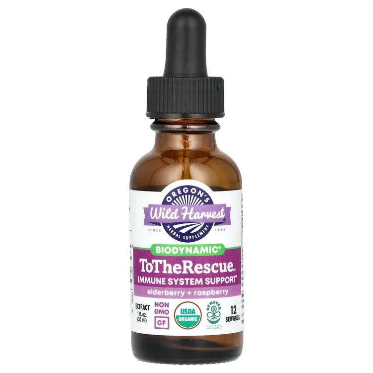 Biodynamic, To The Rescue, Elderberry + Raspberry, 1 fl oz (30 ml) image 1