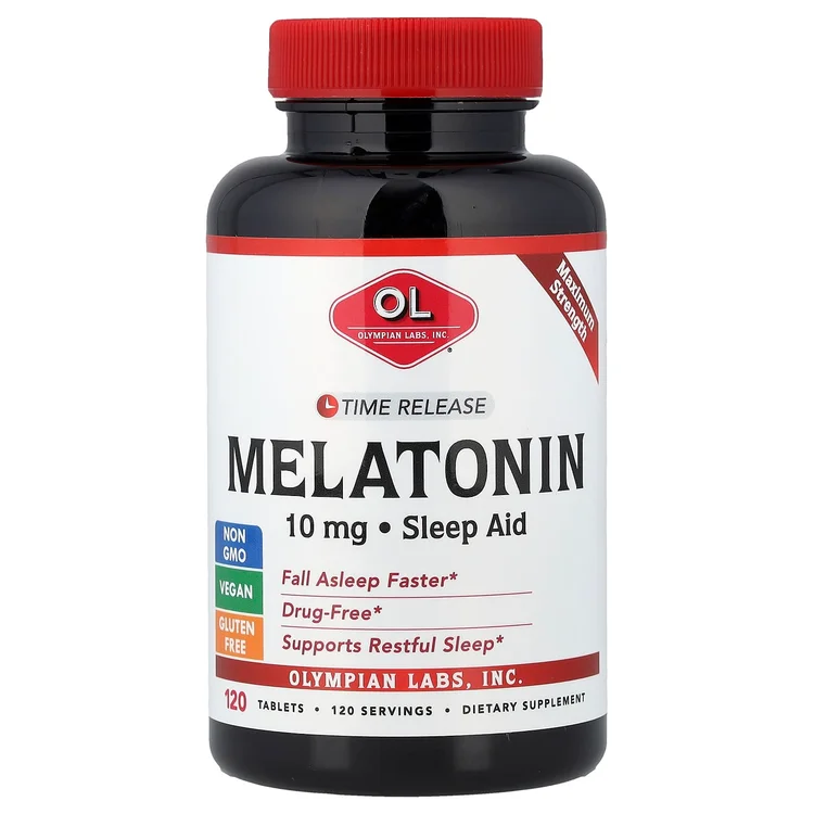 Melatonin, Time Release, 120 Tablets image 1