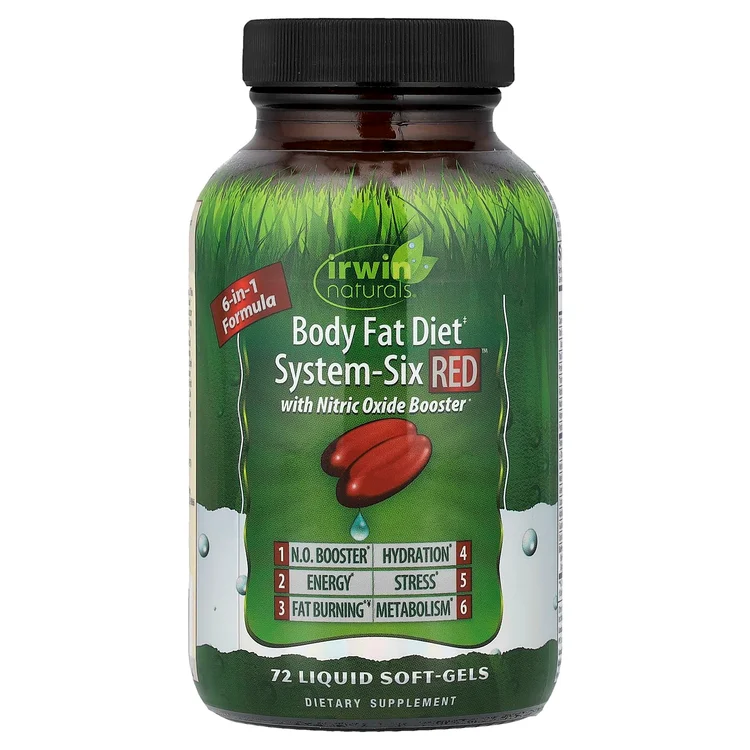 Body Fat Diet, System-Six Red™, 72 Liquid Soft-Gels image 1