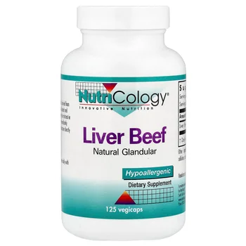 Liver Beef, Natural Glandular, 125 Vegicaps
